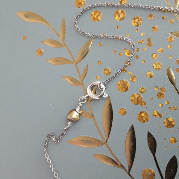 High luster Keshi pearl necklace - Picture 4 of 7